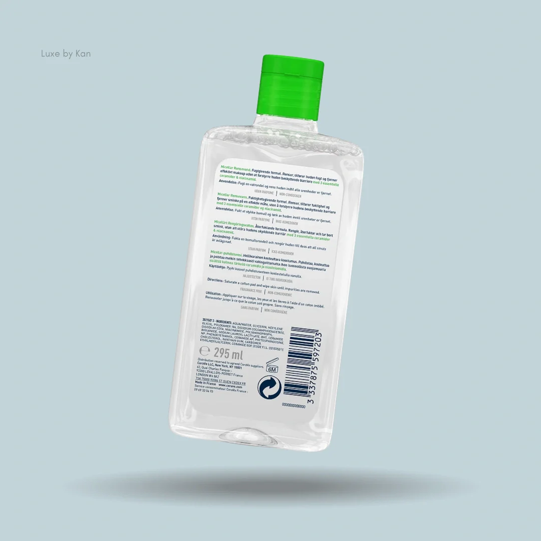 CeraVe Micellar Cleansing Water with Niacinamide & Ceramides for All Skin Types 295ml - Image 2
