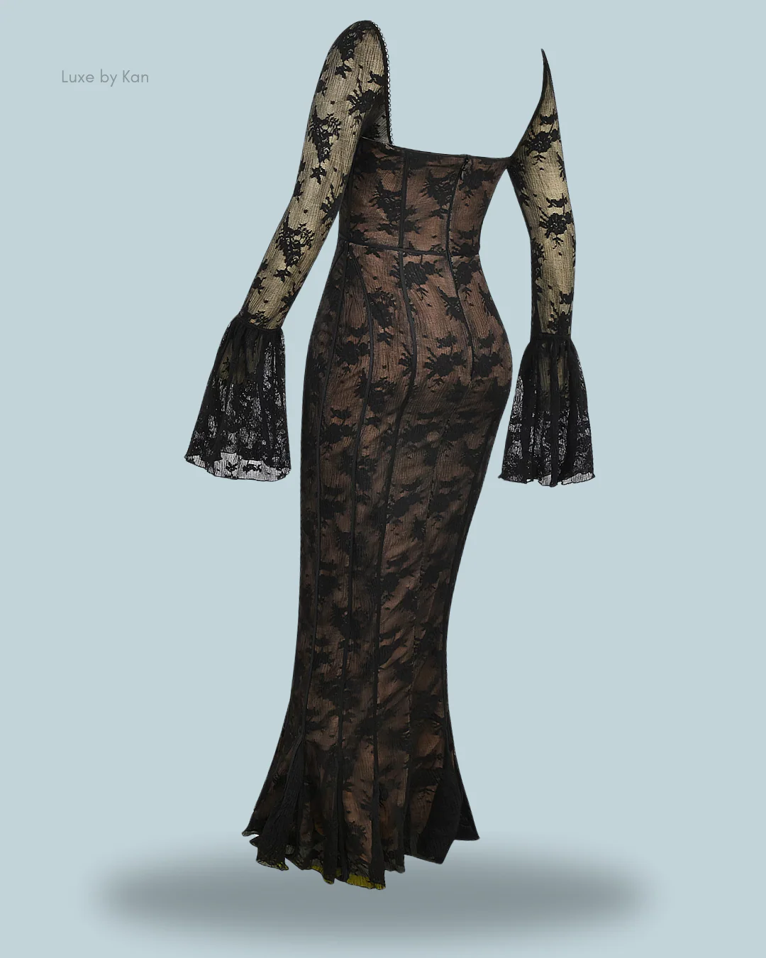 HOUSE OF CB Delilah Long Sleeve Lace Maxi Dress - Image 2