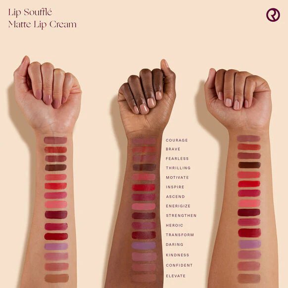 RARE BEAUTY Lip Soufflé Matte Cream Lip In shade Fearless - Image 3