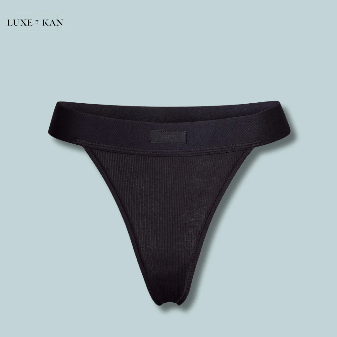 SKIMS Ribbed stretch-cotton thong - Image 2